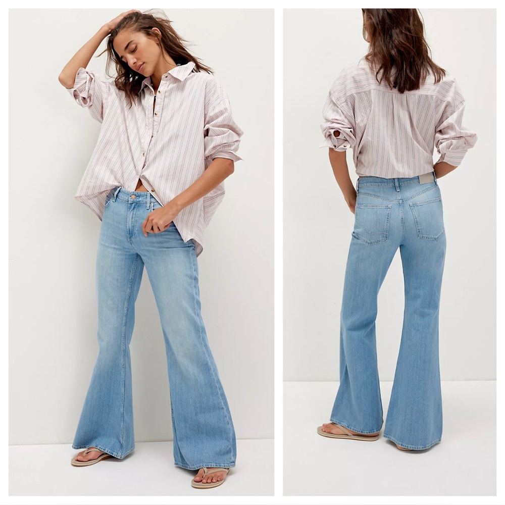 Free People We The Free Avalon Drapey Flare Jeans - Picture 1 of 5